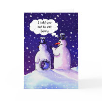 Snowmen, Don't eat beans!!!! cards by GAZoomIn Snowmen, Don't eat beans!!!! cards