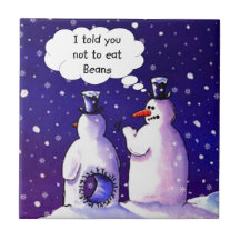 Snowmen Don't Eat Beans Tiles