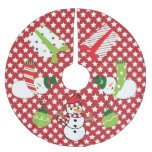 Snowmen, Gifts, Ornaments Holiday Tree Skirt
