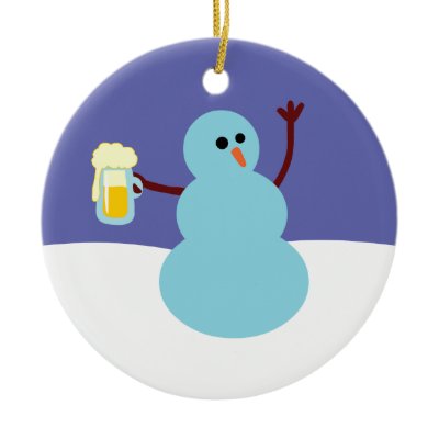 Snowmen Gone Wild Christmas Tree Ornaments