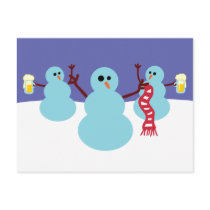 Snowmen Gone Wild! postcards