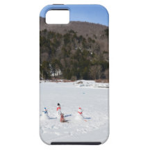 Snowmen in a field case for the iPhone 5