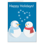 Snowmen in love card