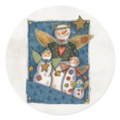 Snowmen in Pocket sticker