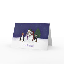 snowmen, Let It snow! cards
