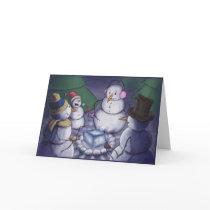 Snowmen Out Camping cards by baliscott Snowmen Out Camping cards