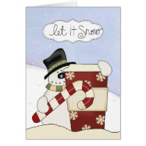 Snowmen with coffee cards