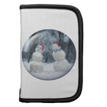 Snowmen with Glasses & Santa Hats Organizer