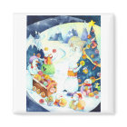 Snowmen's Yarn Ball Christmas Tree Magnet magnet