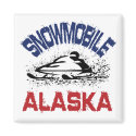 Snowmobile Alaska magnets by OutdoorObsessions Snowmobile Alaska magnets