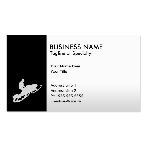 snowmobile business cards