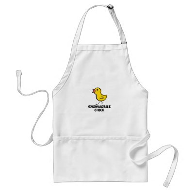 Snowmobile Chick Apron by chicktshirts8