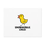Snowmobile Chick Postcard