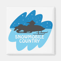 Snowmobile Country Refrigerator Magnet
