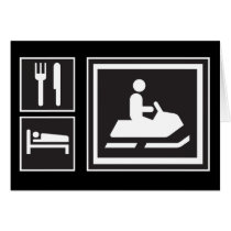 Snowmobile Fanatic - Eat, sleep, go snowmobiling! Cards