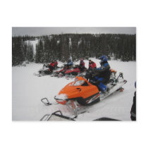 Snowmobile Group Ride Post Card