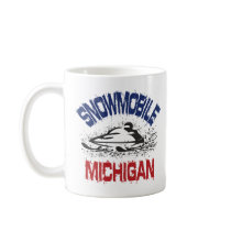 Snowmobile Michigan mugs by OutdoorObsessions Snowmobile Michigan mugs