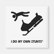 Snowmobile My Own Stunts Fridge Magnets