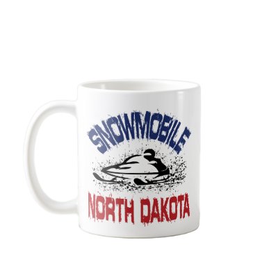 Snowmobile North Dakota Coffee Mug by OutdoorObsessions