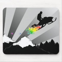 snowmobile. powder trail. mouse pads