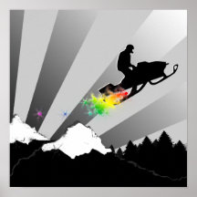snowmobile. powder trail. posters