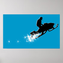 snowmobile. powder trail. posters
