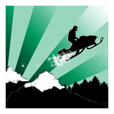 snowmobile. pthalo. poster by asyrum