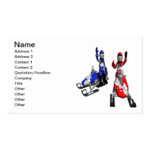 Snowmobile Race Business Card