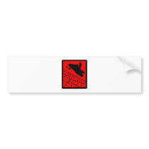SNOWMOBILE RED WIRED BUMPER STICKER