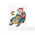 Snowmobile Santa cards