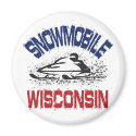 Snowmobile Wisconsin magnets by OutdoorObsessions Snowmobile Wisconsin magnets