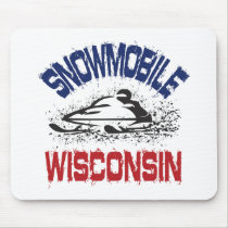 Snowmobile Wisconsin mousepads by OutdoorObsessions Snowmobile Wisconsin mousepads