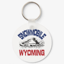 Snowmobile Wyoming keychains by OutdoorObsessions Snowmobile Wyoming keychains