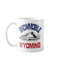 Snowmobile Wyoming mugs by OutdoorObsessions Snowmobile Wyoming mugs
