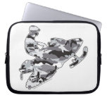 Snowmobiler in Grey Camo Laptop Sleeves