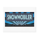 Snowmobiler Marquee Postcard