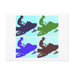Snowmobiler/Pop Art Post Card
