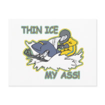 Snowmobiling-Thin Ice Postcards
