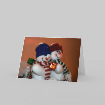 Snowpeople Holiday Card cards