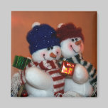 Snowpeople Holiday Magnet
