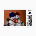 Snowpeople Holiday Postage Stamp