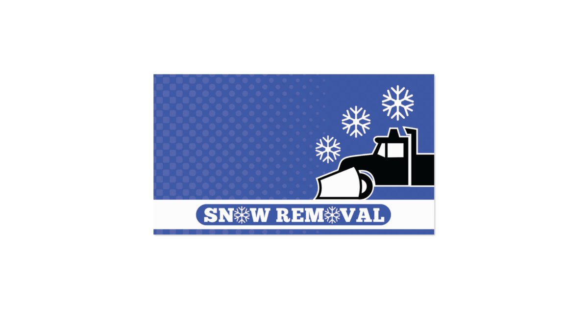 snowplow snow removal service business card Zazzle