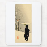 Snowscape and Japanese Geisha no.2 mousepads
