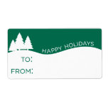 Snowscape Holiday Gift Tag labels