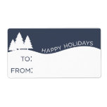 Snowscape Holiday Gift Tag labels