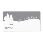 Snowscape Holiday Gift Tag labels