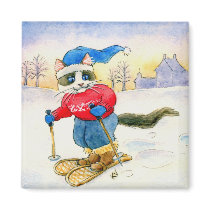 Snowshoe Cat Magnet by sunshinesketches Snowshoe Cat Magnet