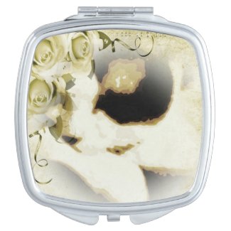 Snowshoe golden roses kitty makeup mirror