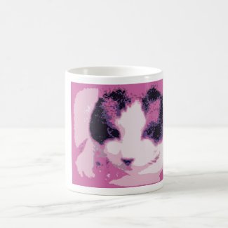snowshoe gritty art kitty classic white coffee mug