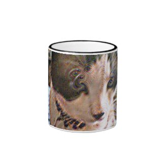 Snowshoe Pyschedelic Kitty Ringer Mug